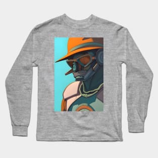 Retro robot soldier Long Sleeve T-Shirt